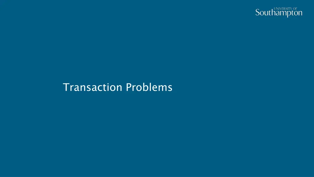 transaction problems