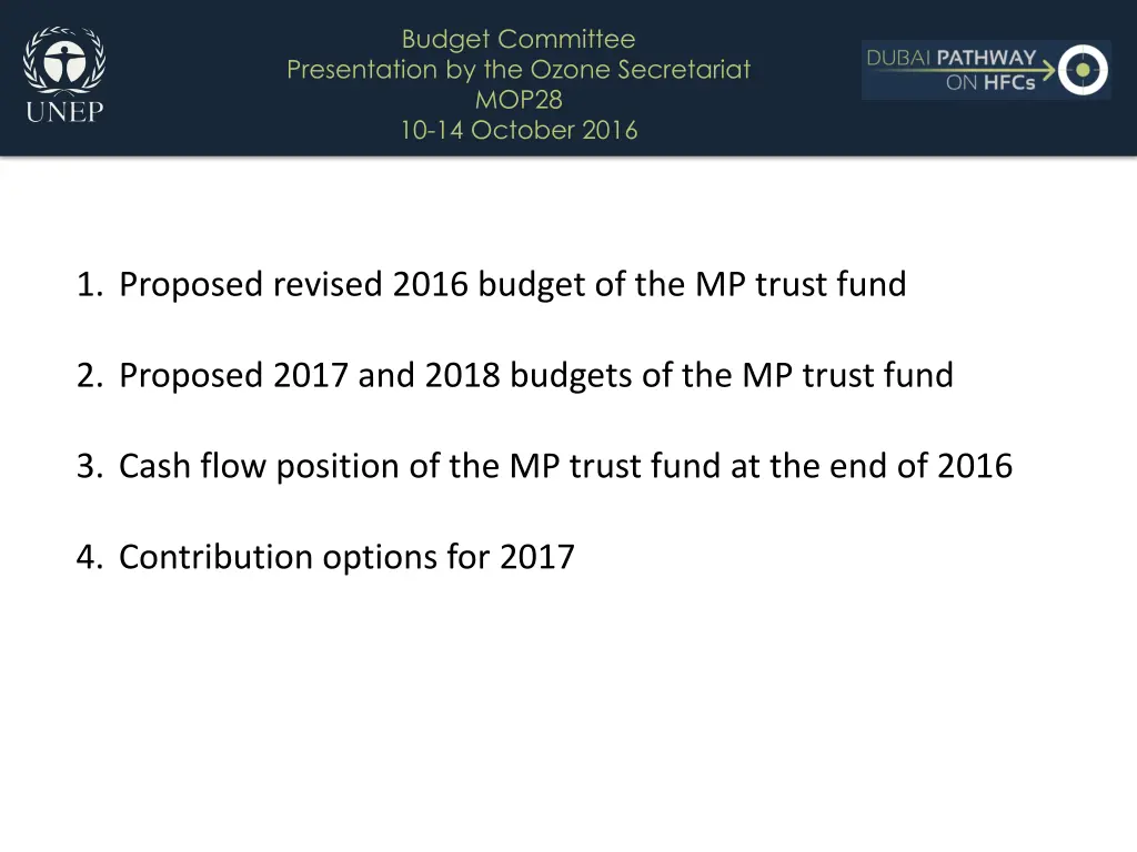 budget committee presentation by the ozone 1