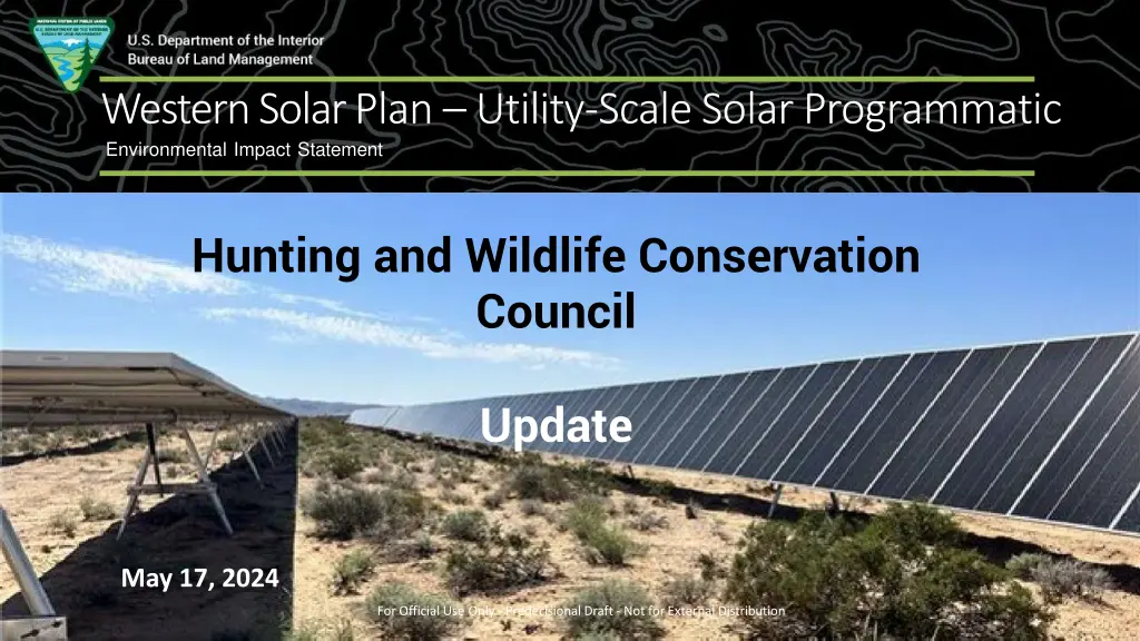 western solar plan utility scale solar