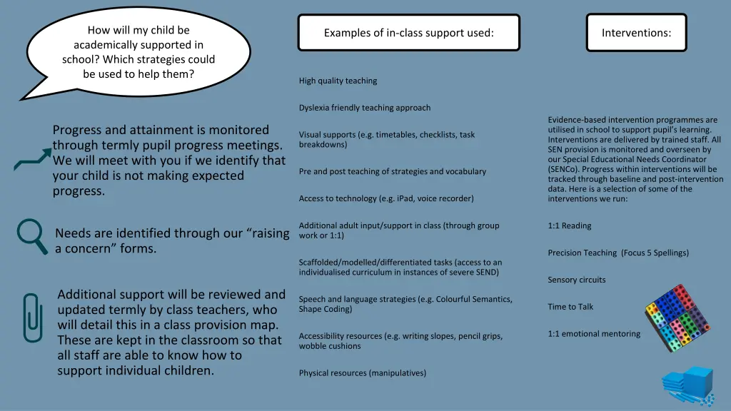 how will my child be academically supported