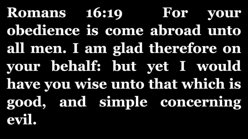 romans obedience is come abroad unto