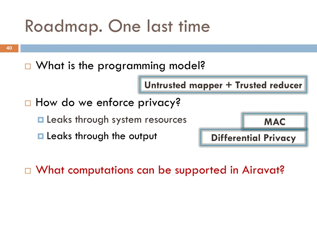 roadmap one last time
