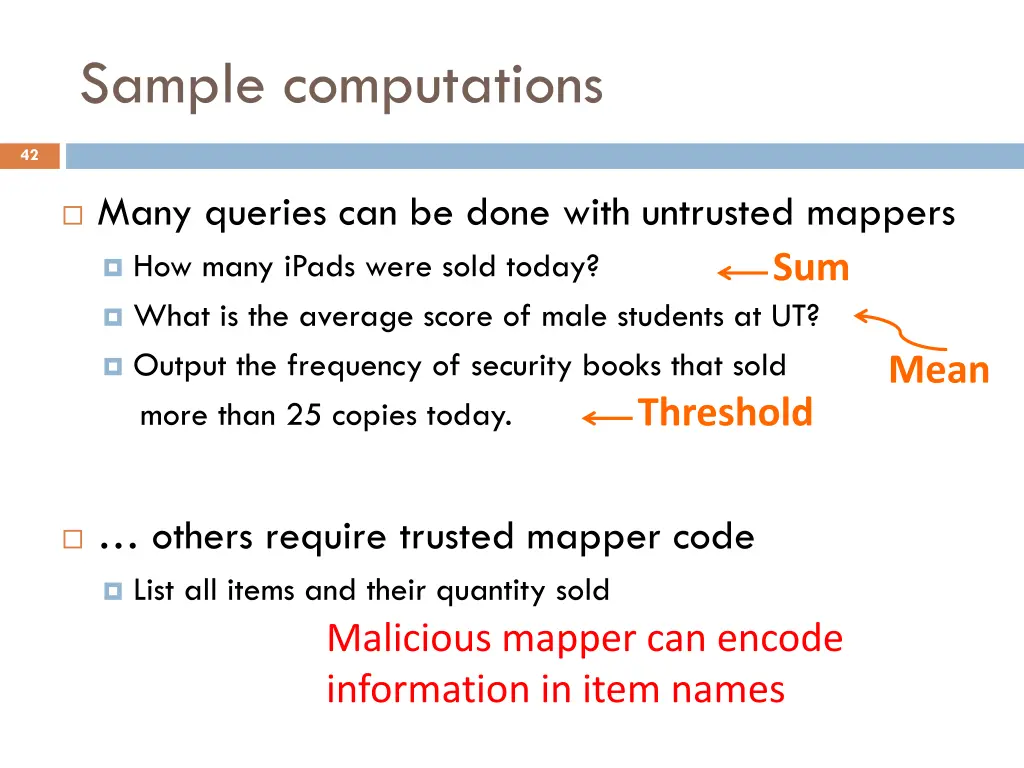 sample computations