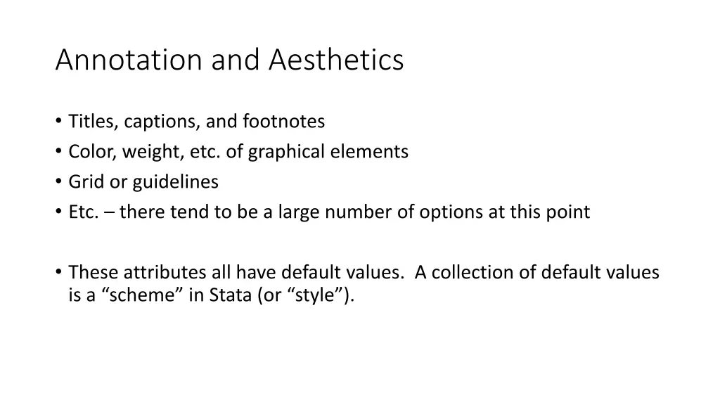 annotation and aesthetics