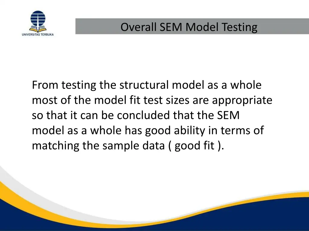 overall sem model testing