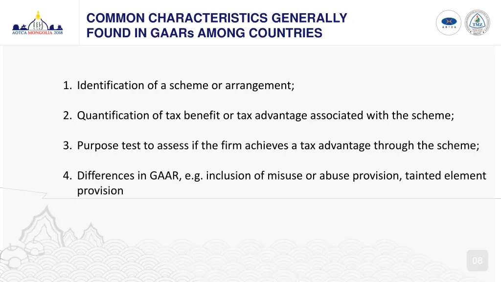 common characteristics generally found in gaars