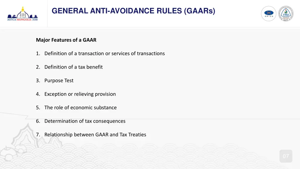 general anti avoidance rules gaars