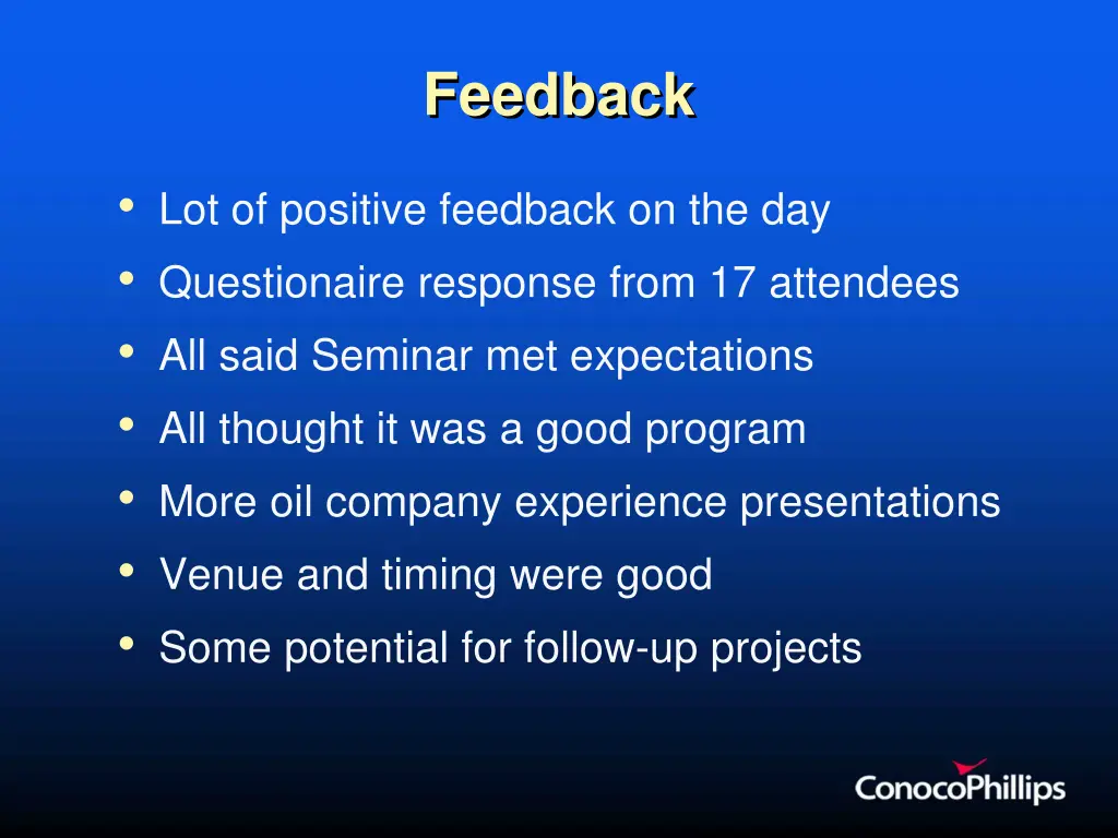 feedback
