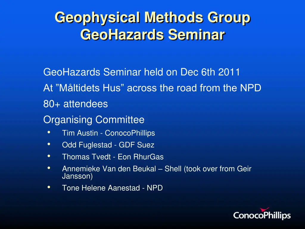 geophysical methods group geohazards seminar