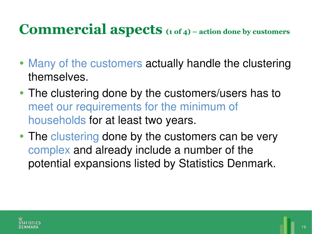 commercial aspects 1 of 4 action done by customers