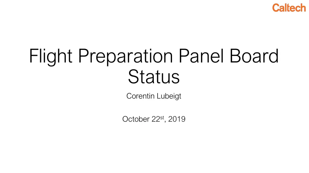 flight preparation panel board status corentin