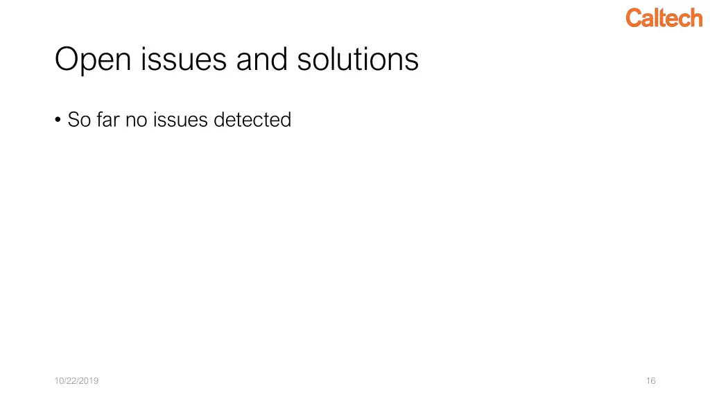 open issues and solutions 2