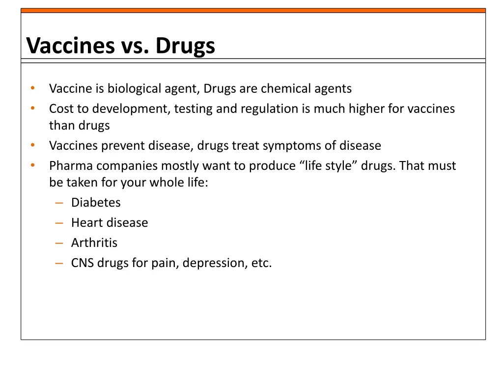 vaccines vs drugs