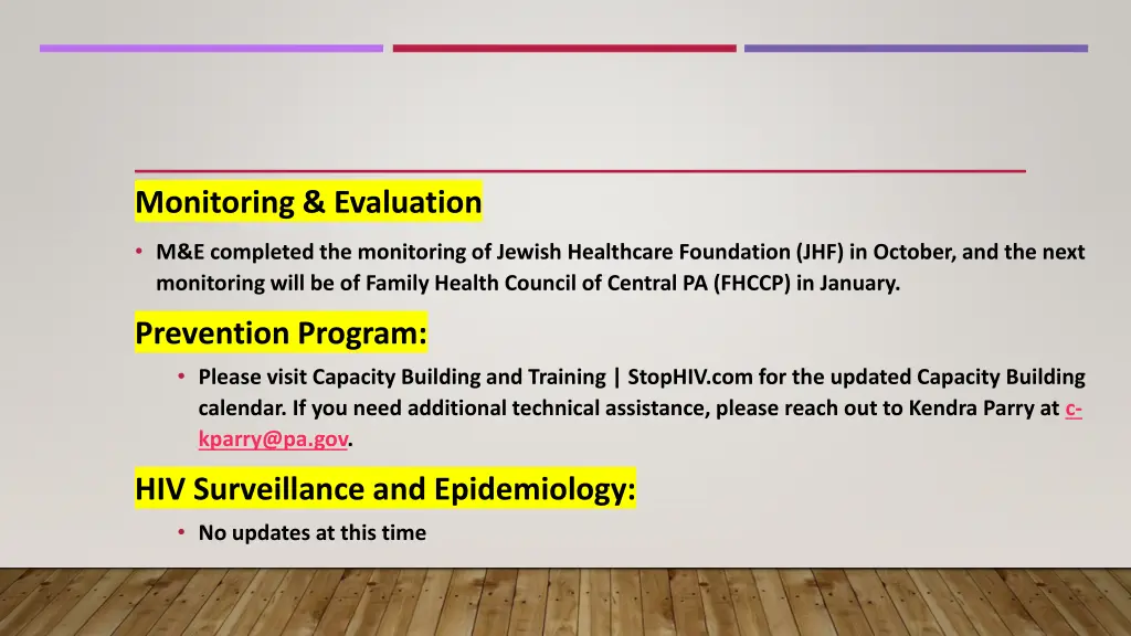 monitoring evaluation