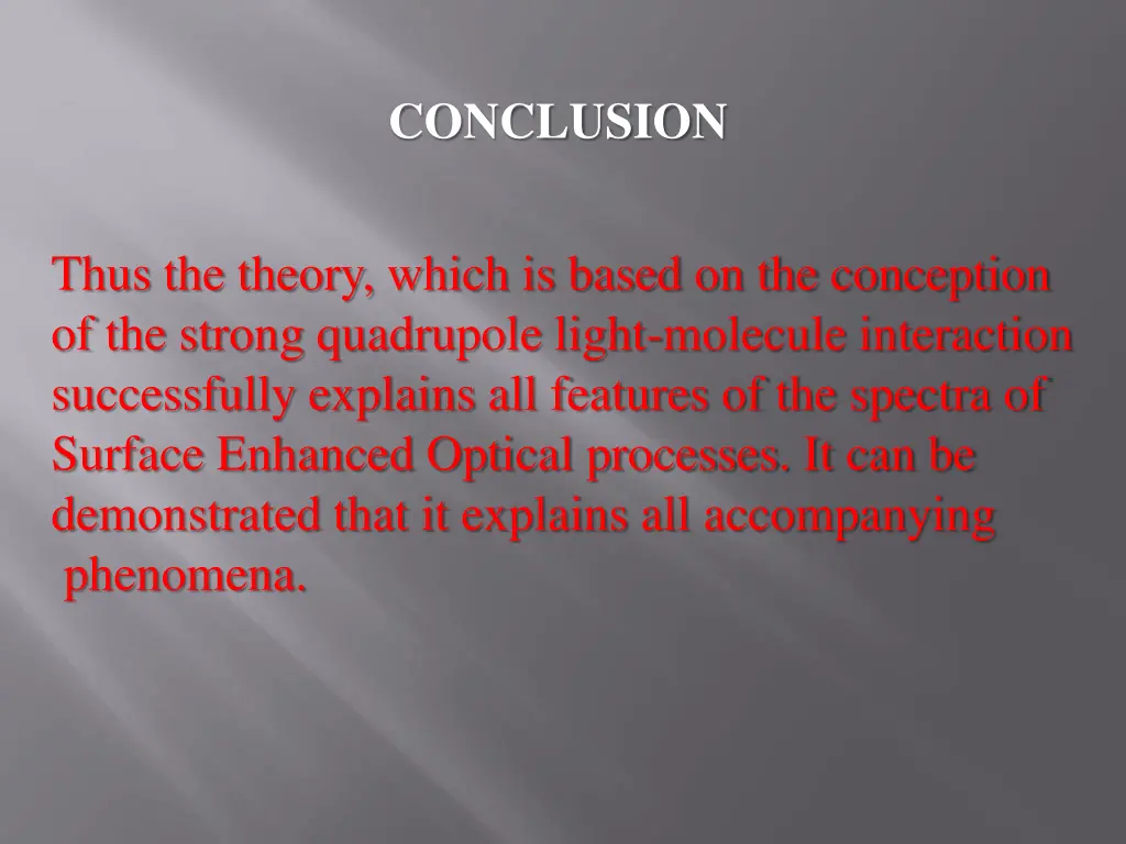 conclusion