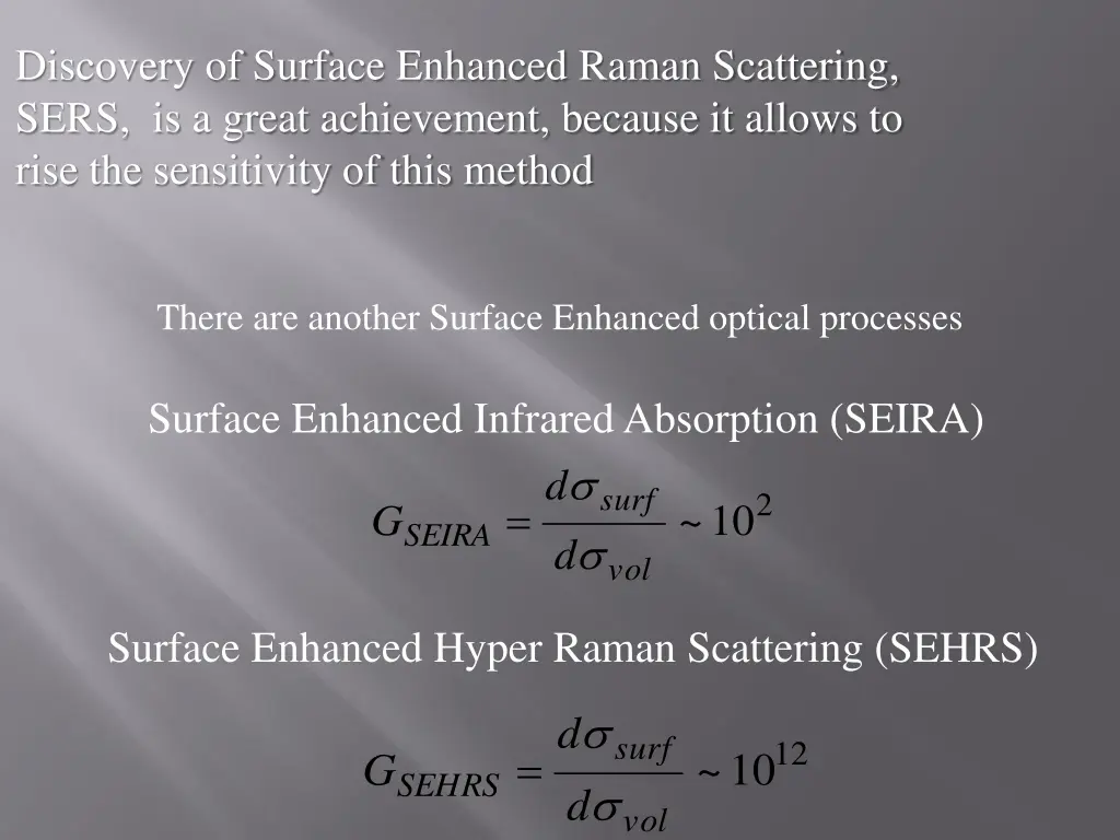 discovery of surface enhanced raman scattering