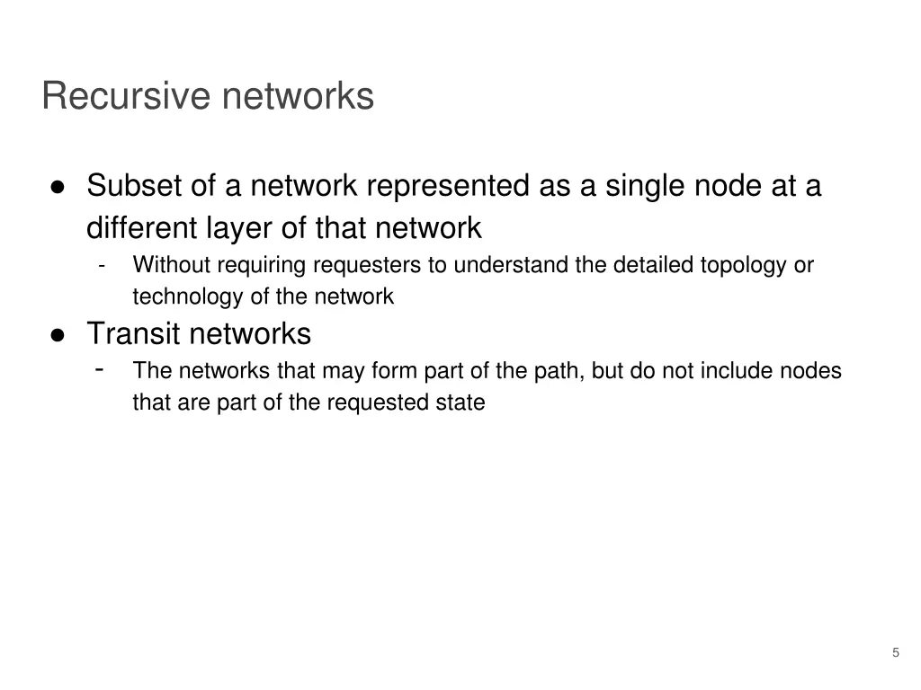 recursive networks