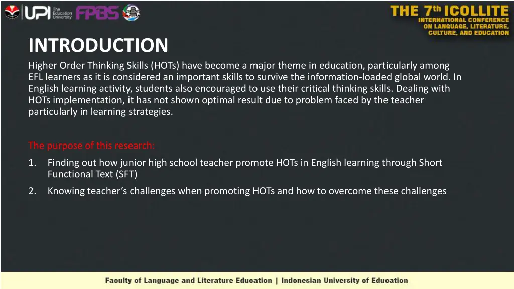 introduction higher order thinking skills hots