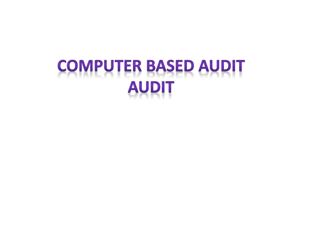 computer based audit audit
