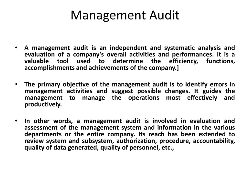 management audit 1