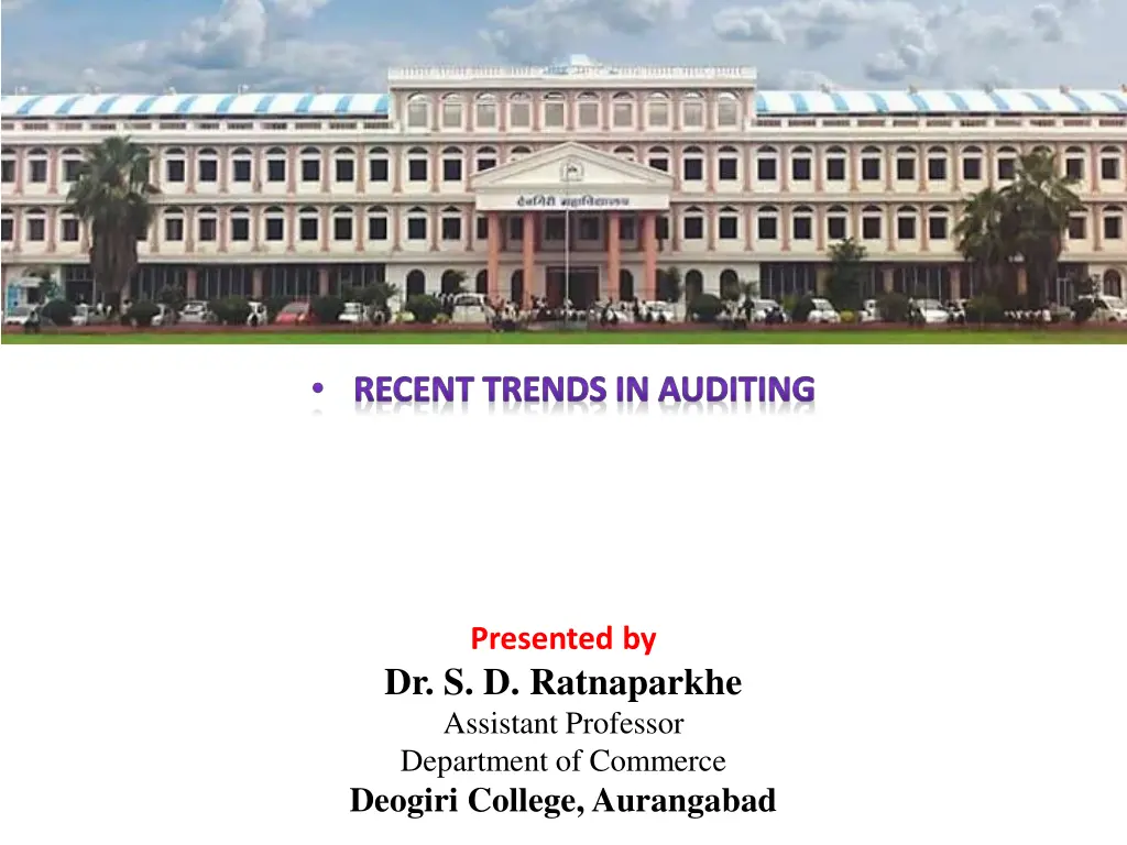recent trends in auditing