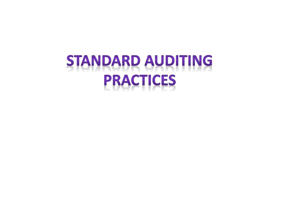 standard auditing practices