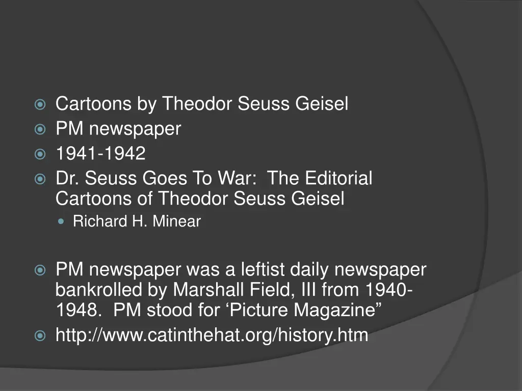 cartoons by theodor seuss geisel pm newspaper