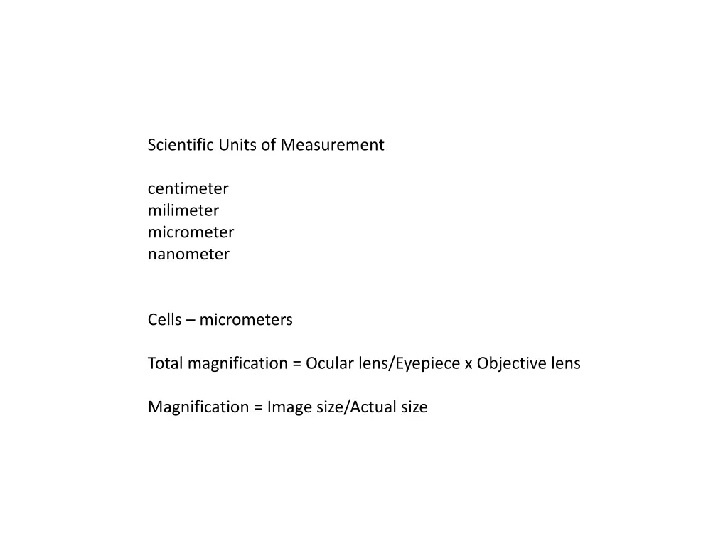 scientific units of measurement