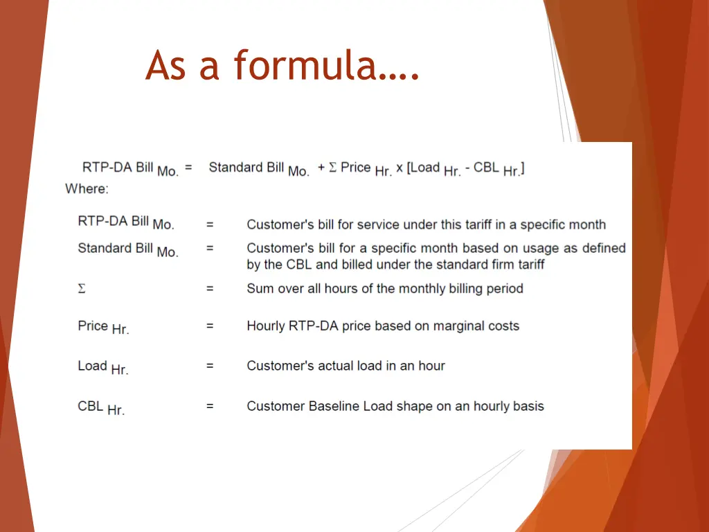 as a formula