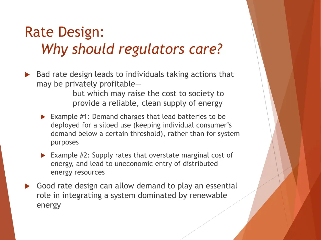 rate design why should regulators care