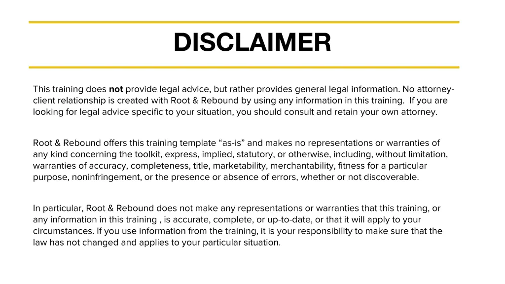disclaimer