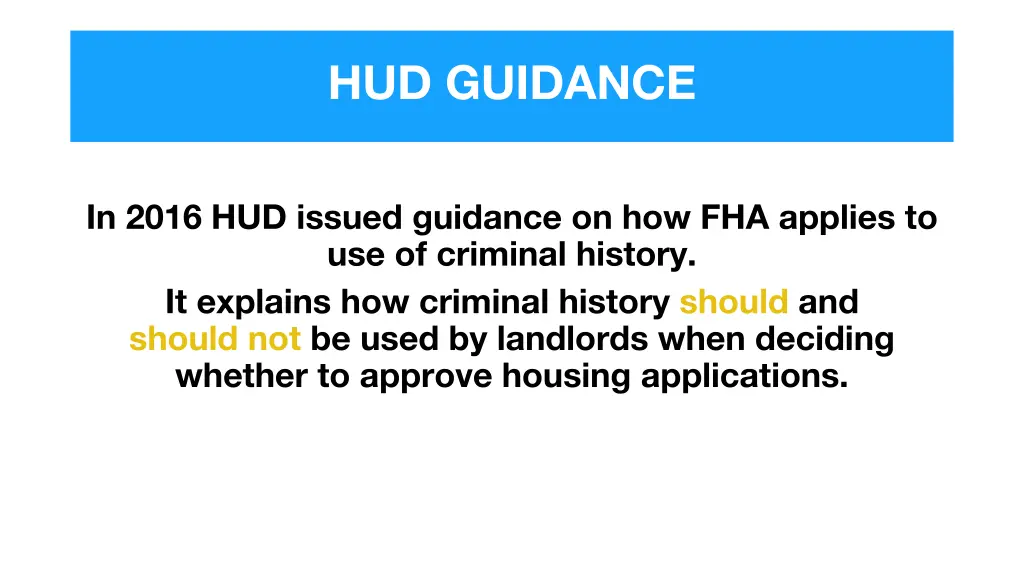 hud guidance