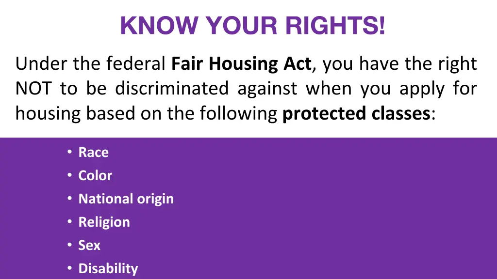 know your rights