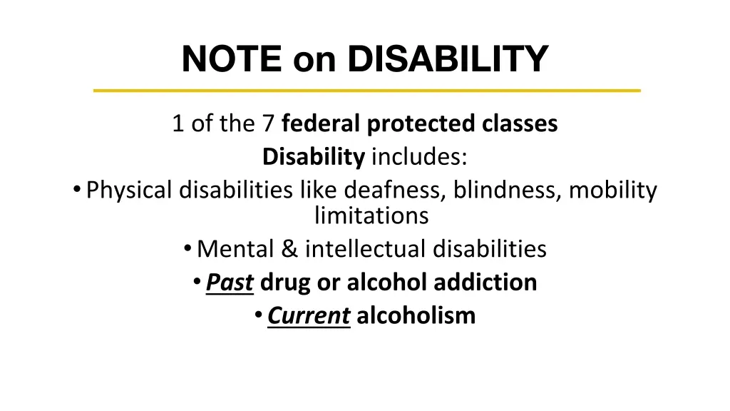 note on disability