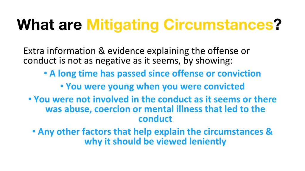 what are mitigating circumstances