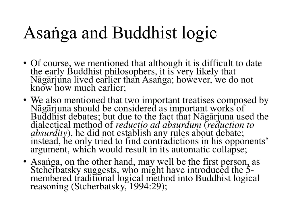 asa ga and buddhist logic