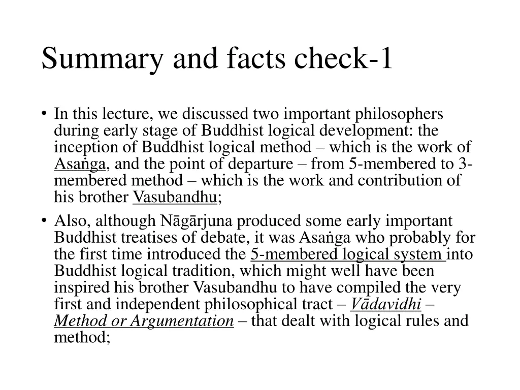 summary and facts check 1