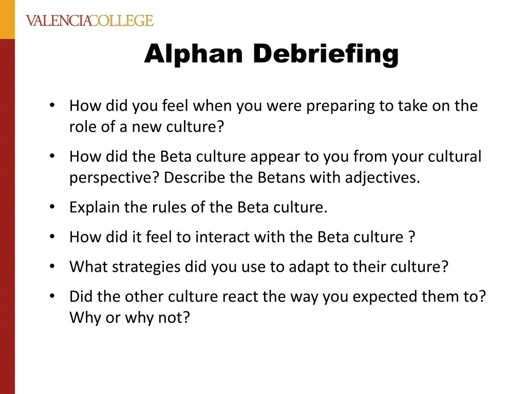 alphan debriefing
