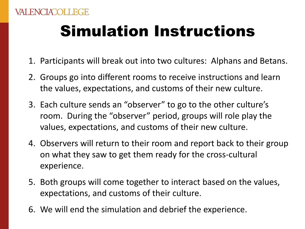 simulation instructions