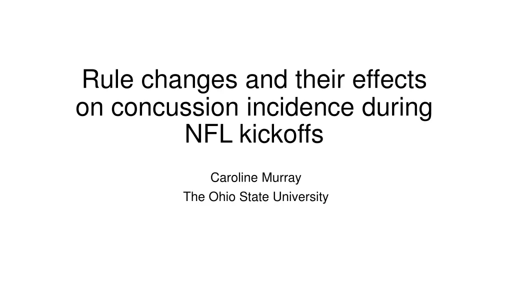 rule changes and their effects on concussion