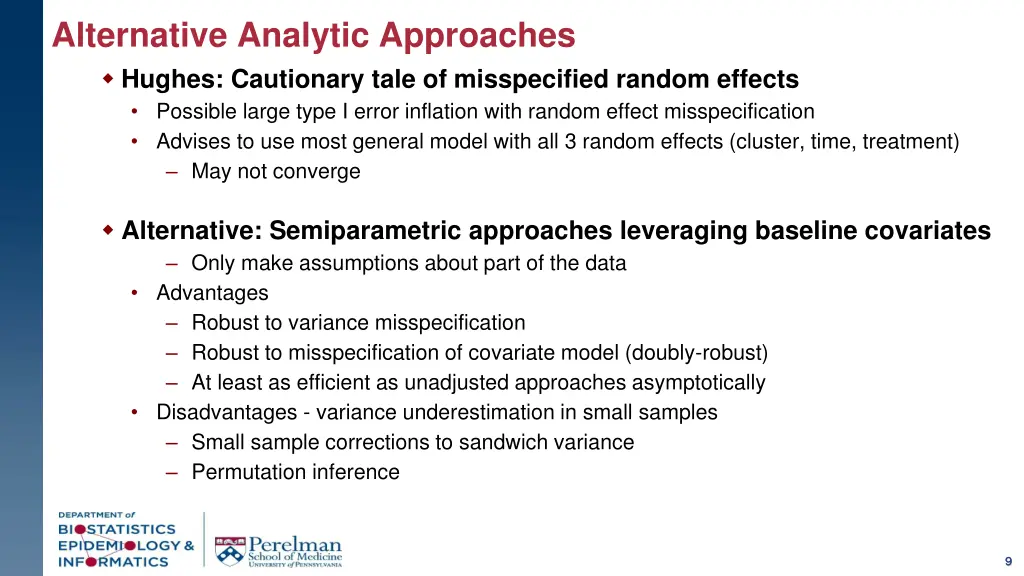 alternative analytic approaches hughes cautionary