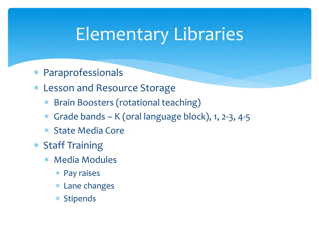 elementary libraries