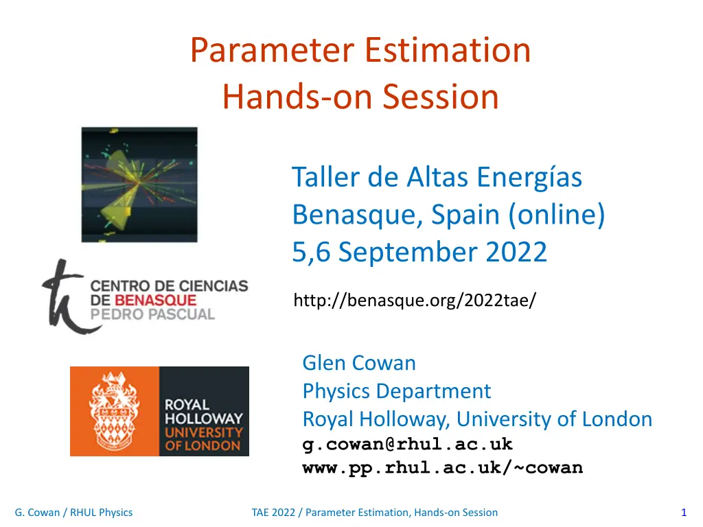 parameter estimation hands on session