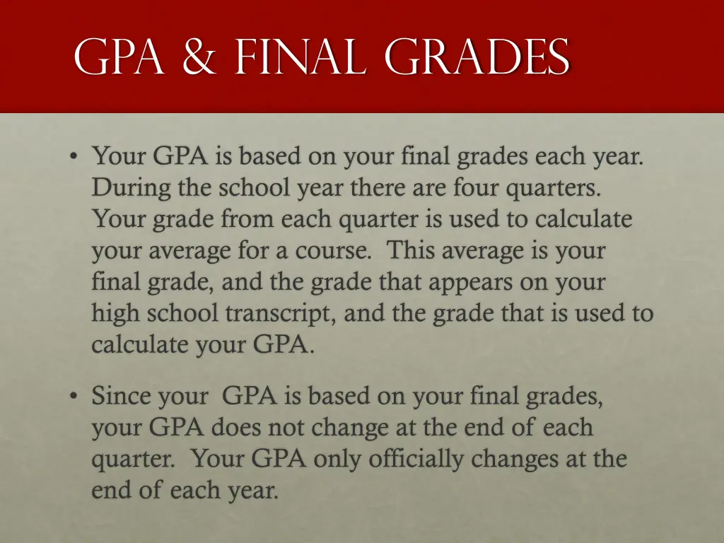 gpa final grades