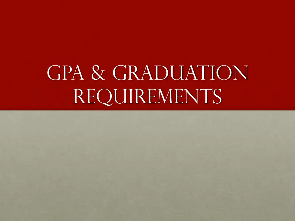 gpa graduation requirements