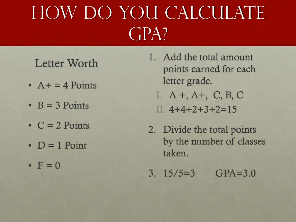 how do you calculate gpa