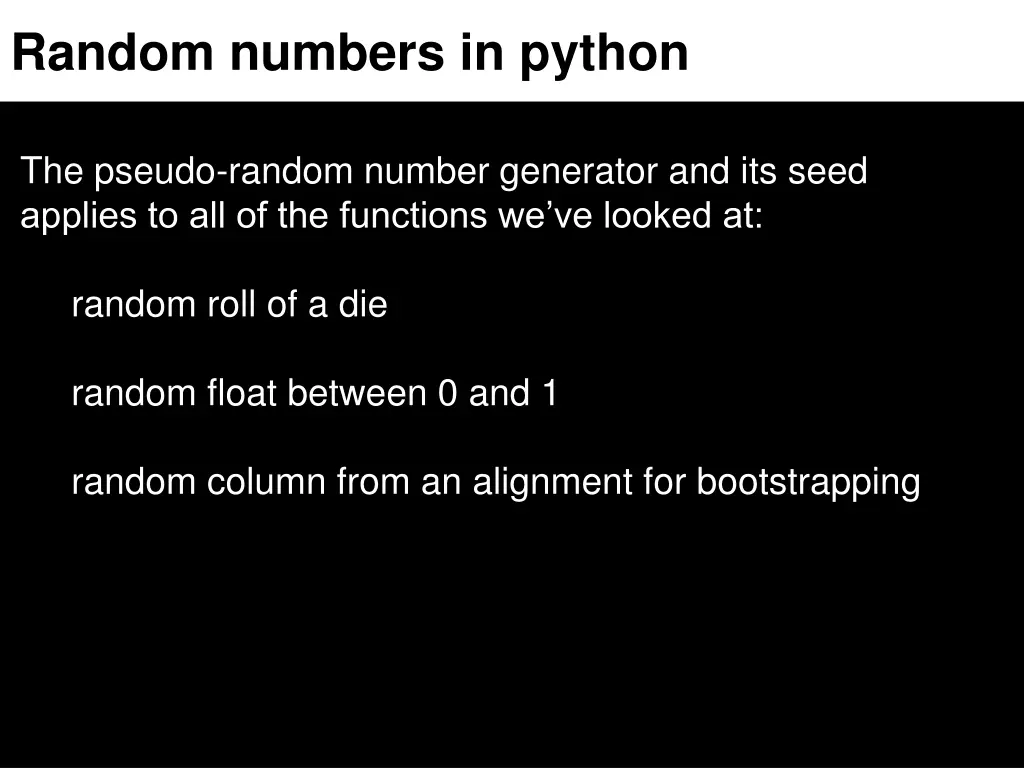 random numbers in python 1