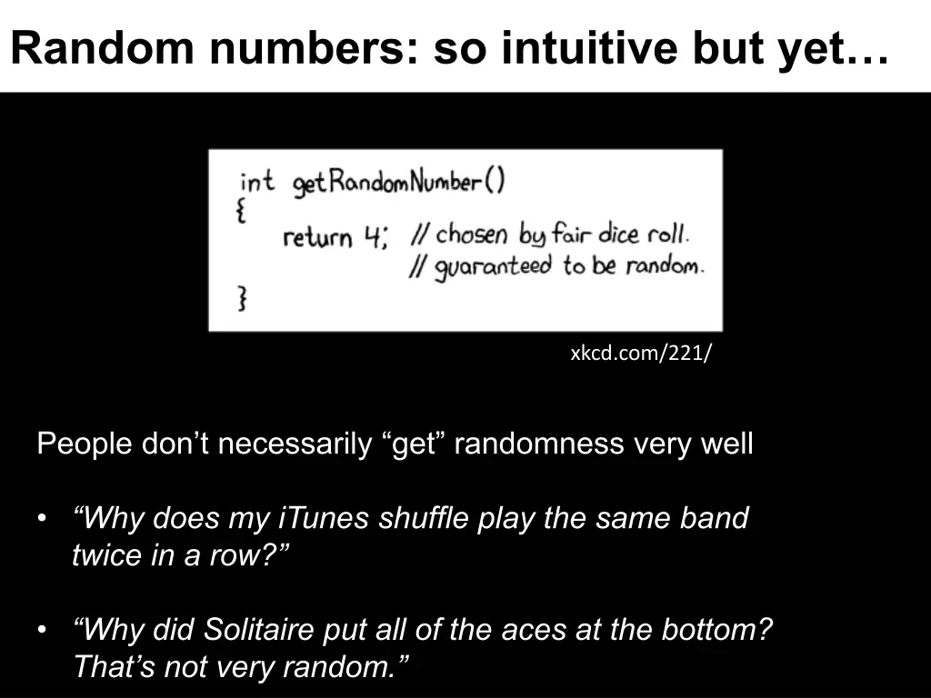 random numbers so intuitive but yet 1
