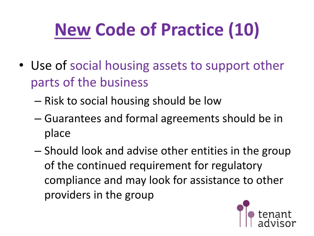 new code of practice 10