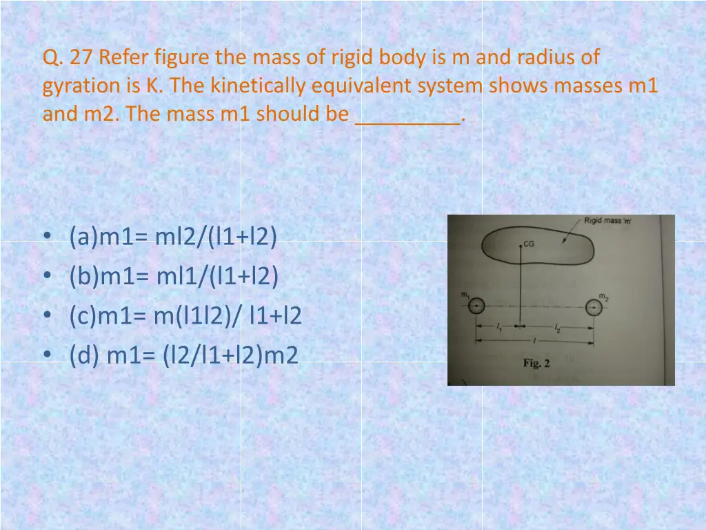 q 27 refer figure the mass of rigid body
